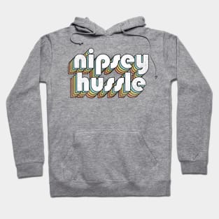 Nipsey Hussle - Retro Rainbow Letters Hoodie